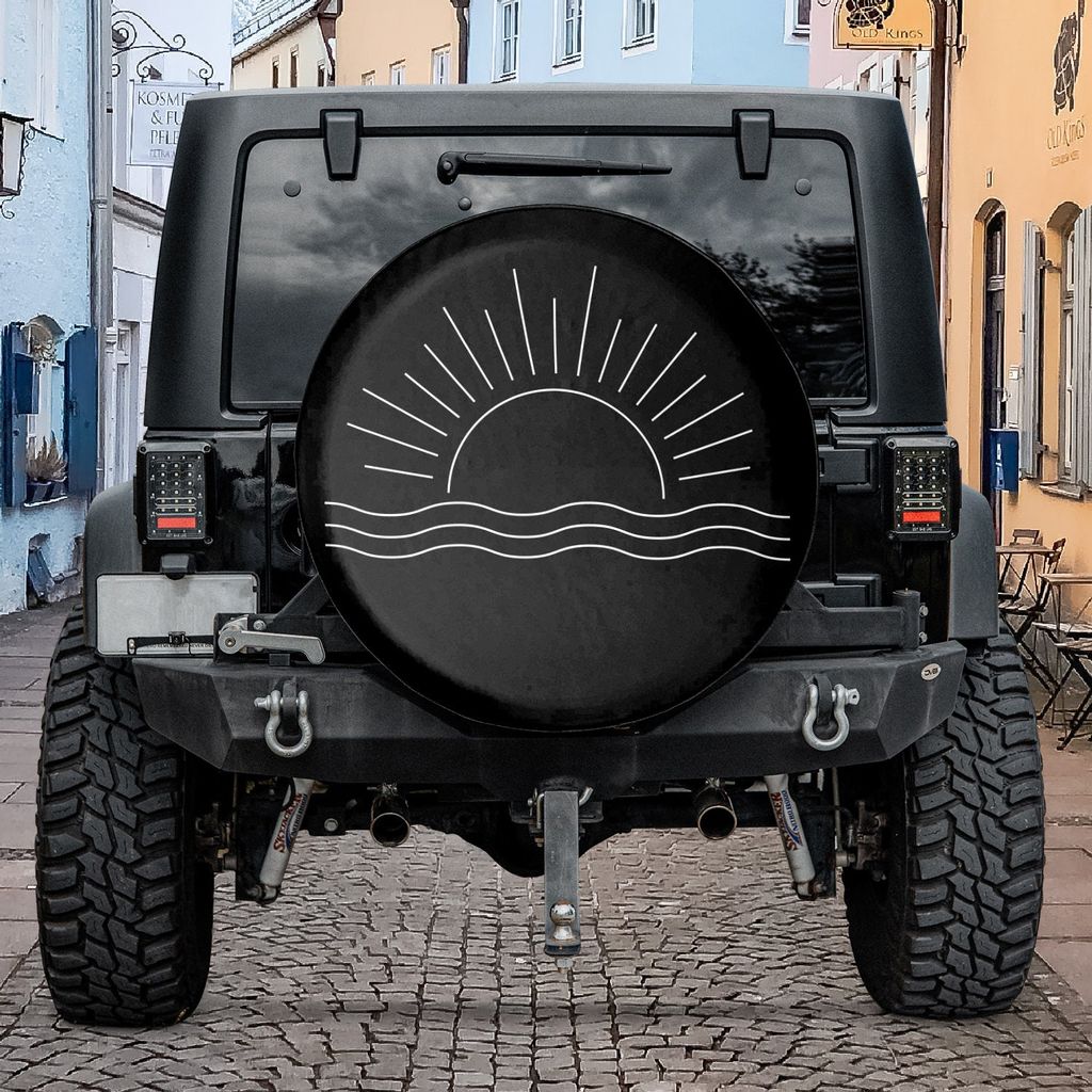 Black Jeep Wrangler Rear Shot