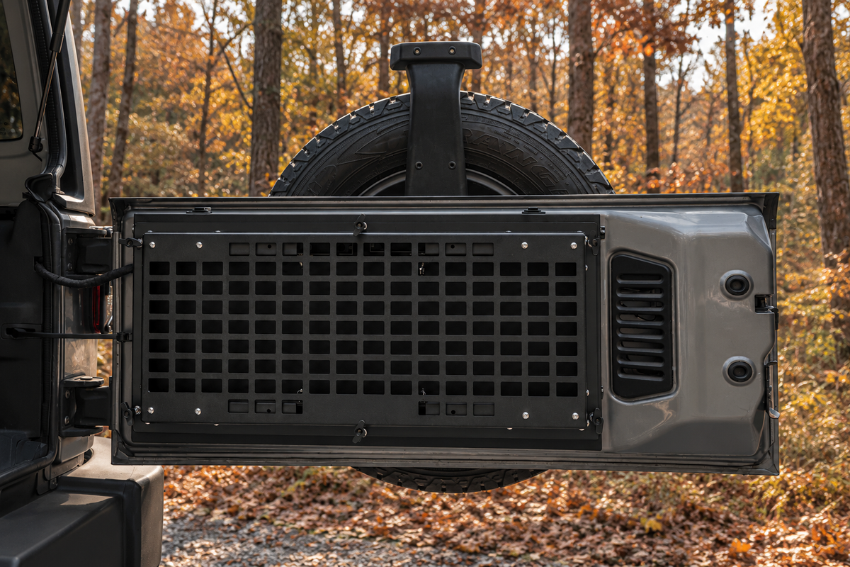 Jeep Wrangler JK & JL Tailgate Storage Box with Fold-Down Table