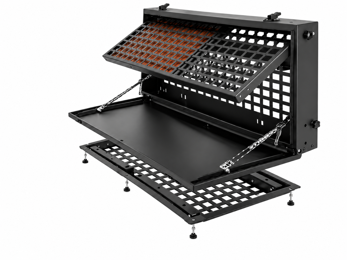 Jeep Wrangler JK & JL Tailgate Storage Box with Fold-Down Table