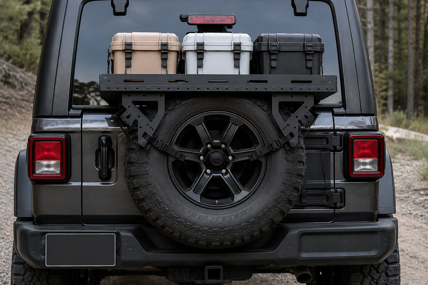 Jeep Wrangler Heavy-Duty Spare Tire Cargo Basket