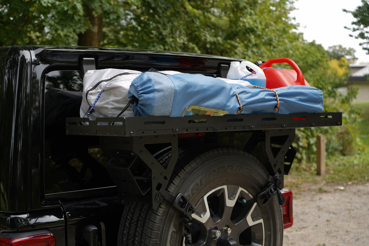 Jeep Wrangler Spare Tire Cargo Rack