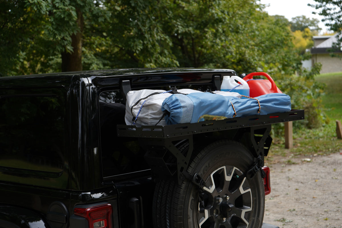 Jeep Wrangler Spare Tire Cargo Rack