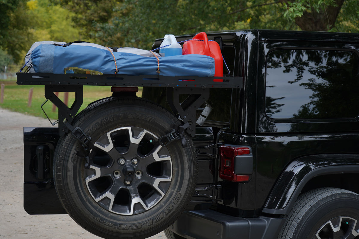 Jeep Wrangler Spare Tire Cargo Rack
