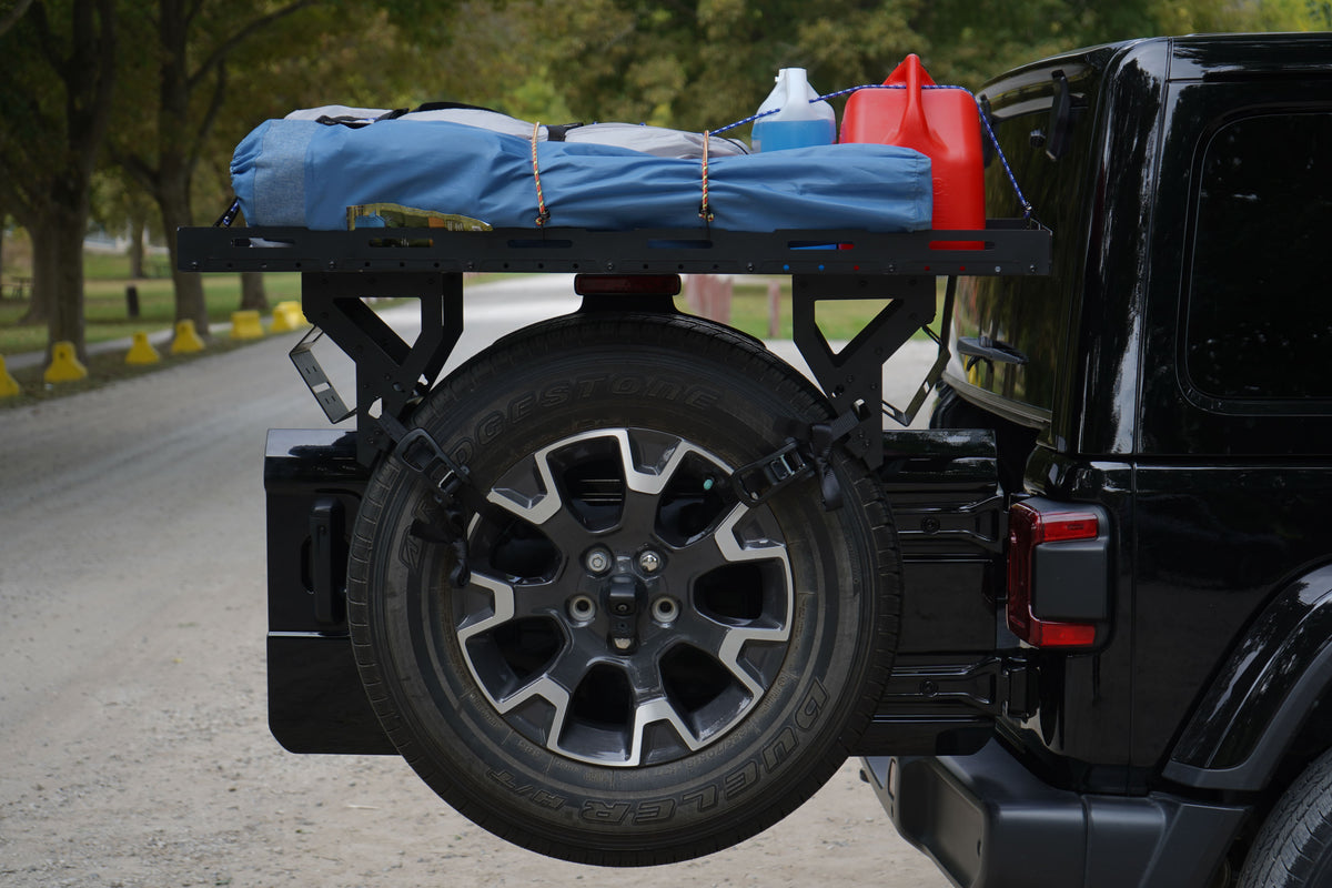 Jeep Wrangler Spare Tire Cargo Rack