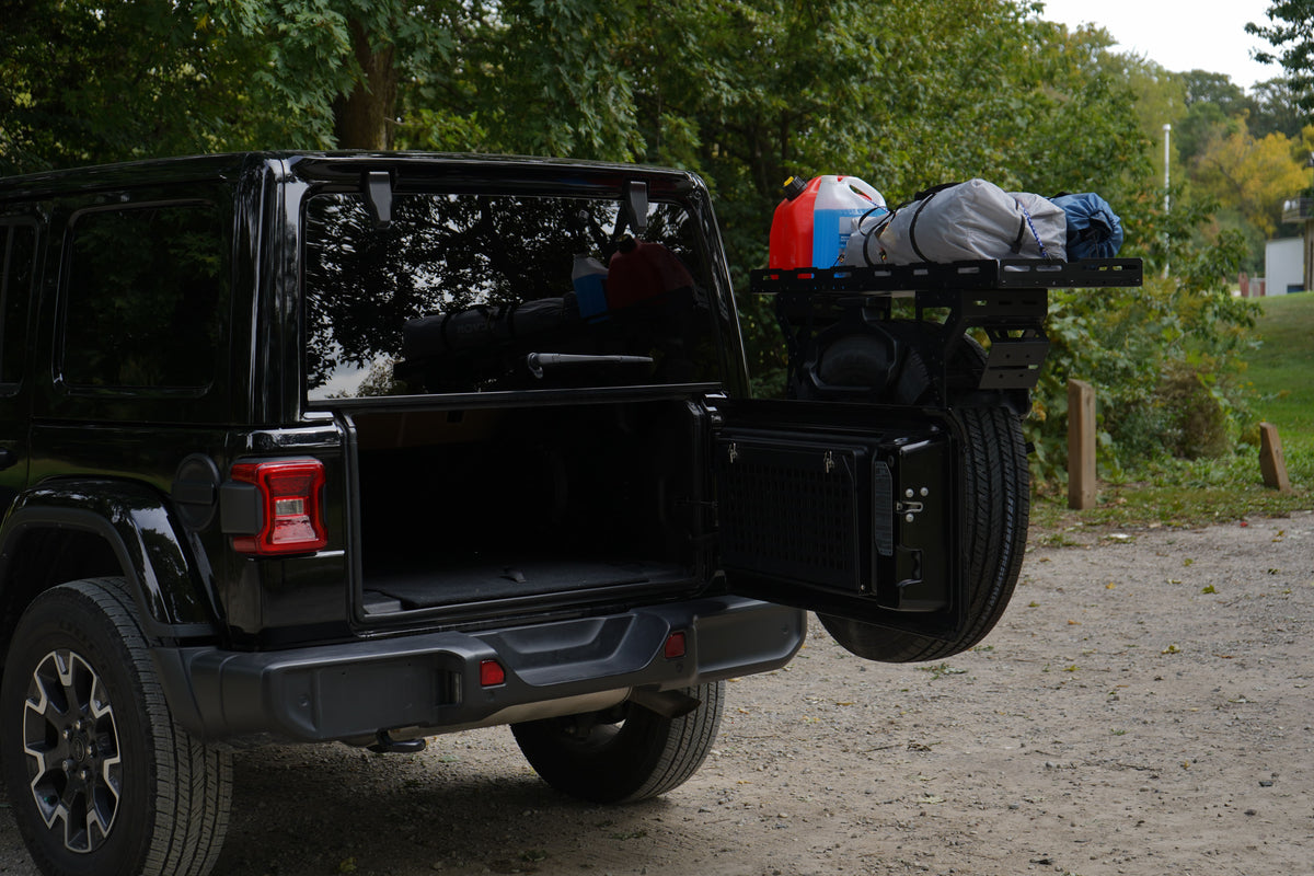 Jeep Wrangler Spare Tire Cargo Rack