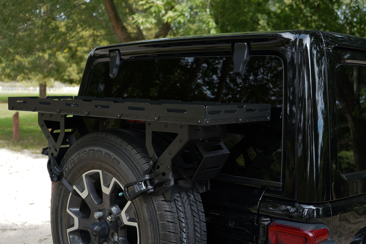 Jeep Wrangler Spare Tire Cargo Rack