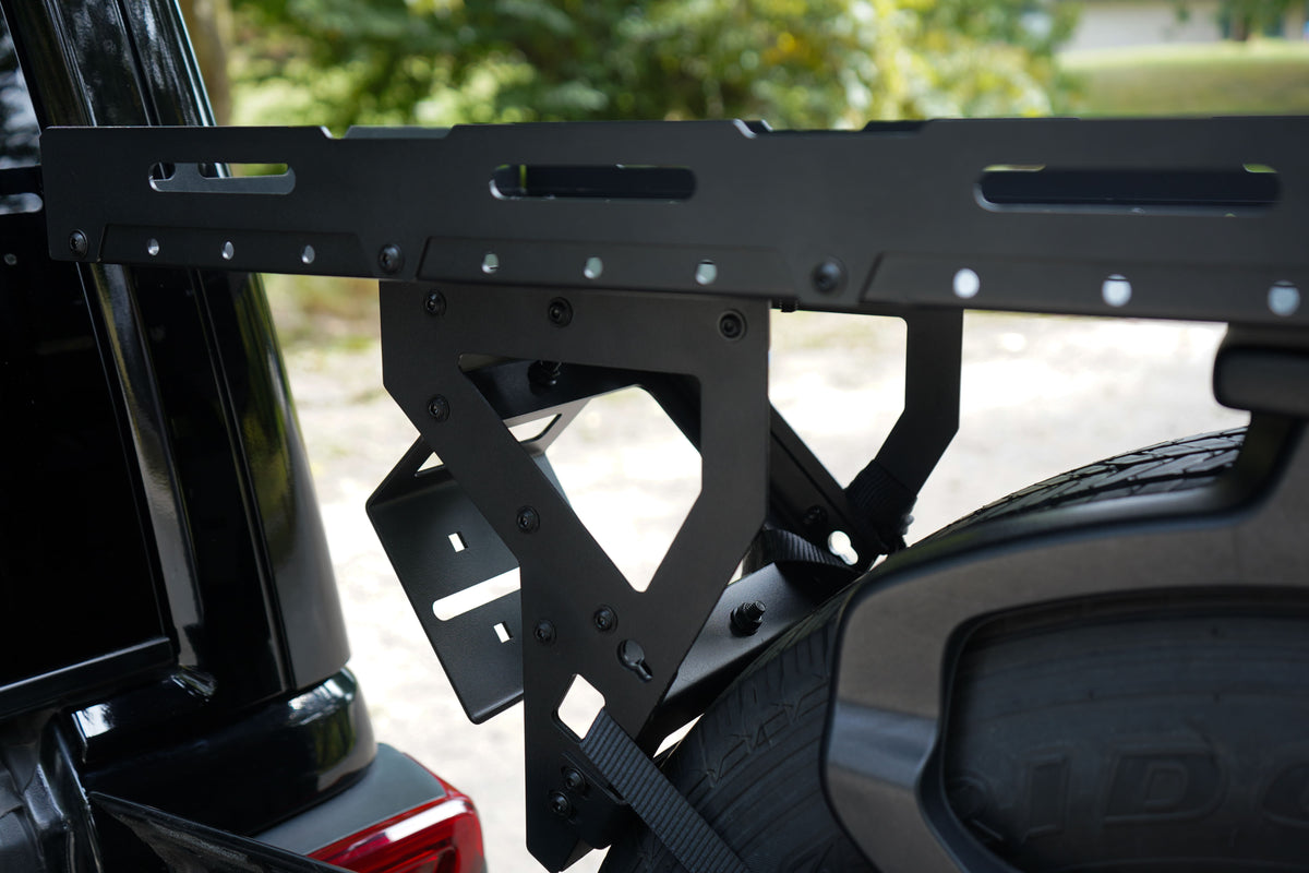 Jeep Wrangler Spare Tire Cargo Rack