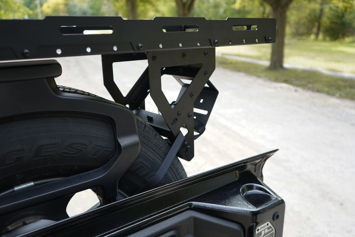 Jeep Wrangler Spare Tire Cargo Rack