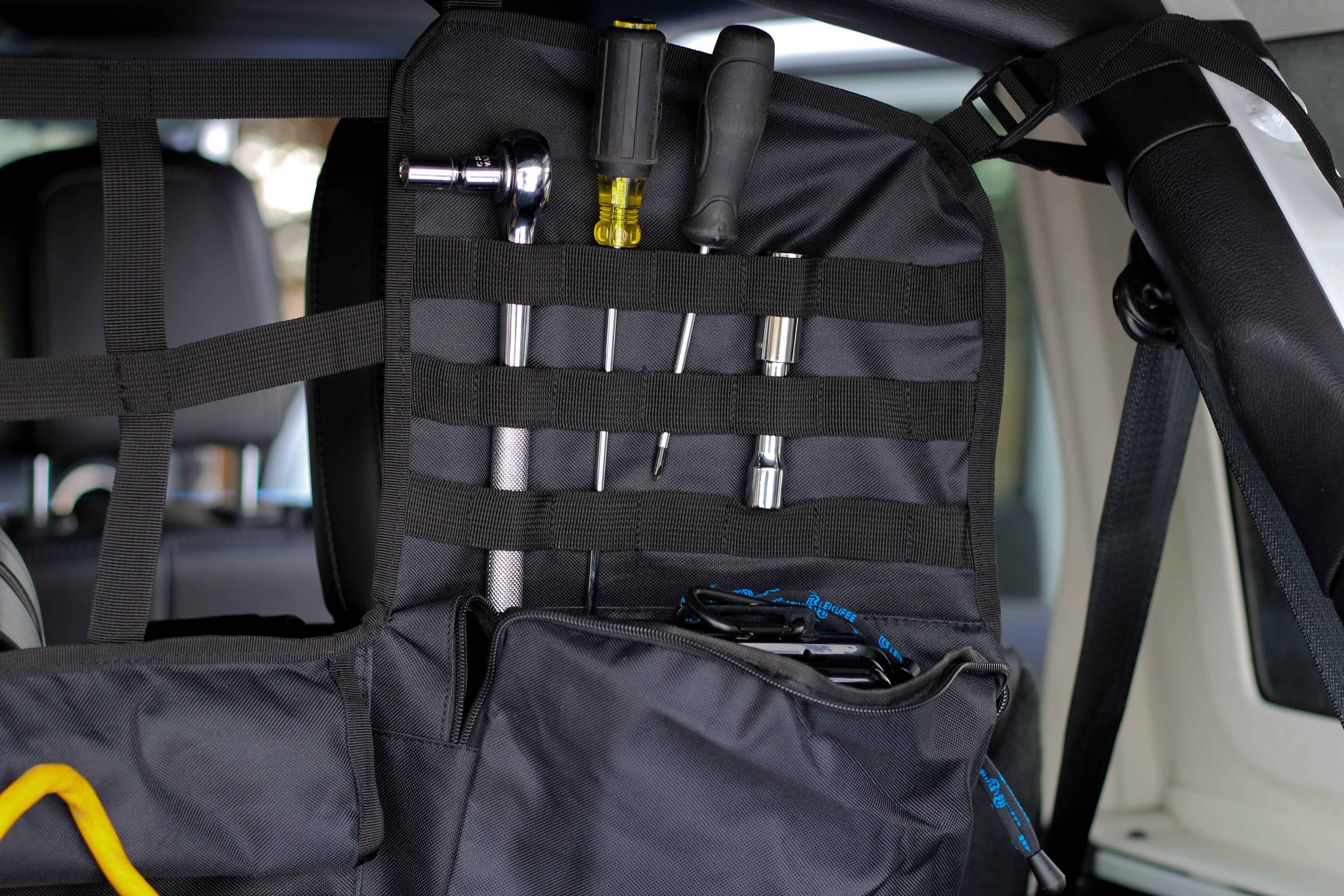 jeep wrangler trunk tool holder
