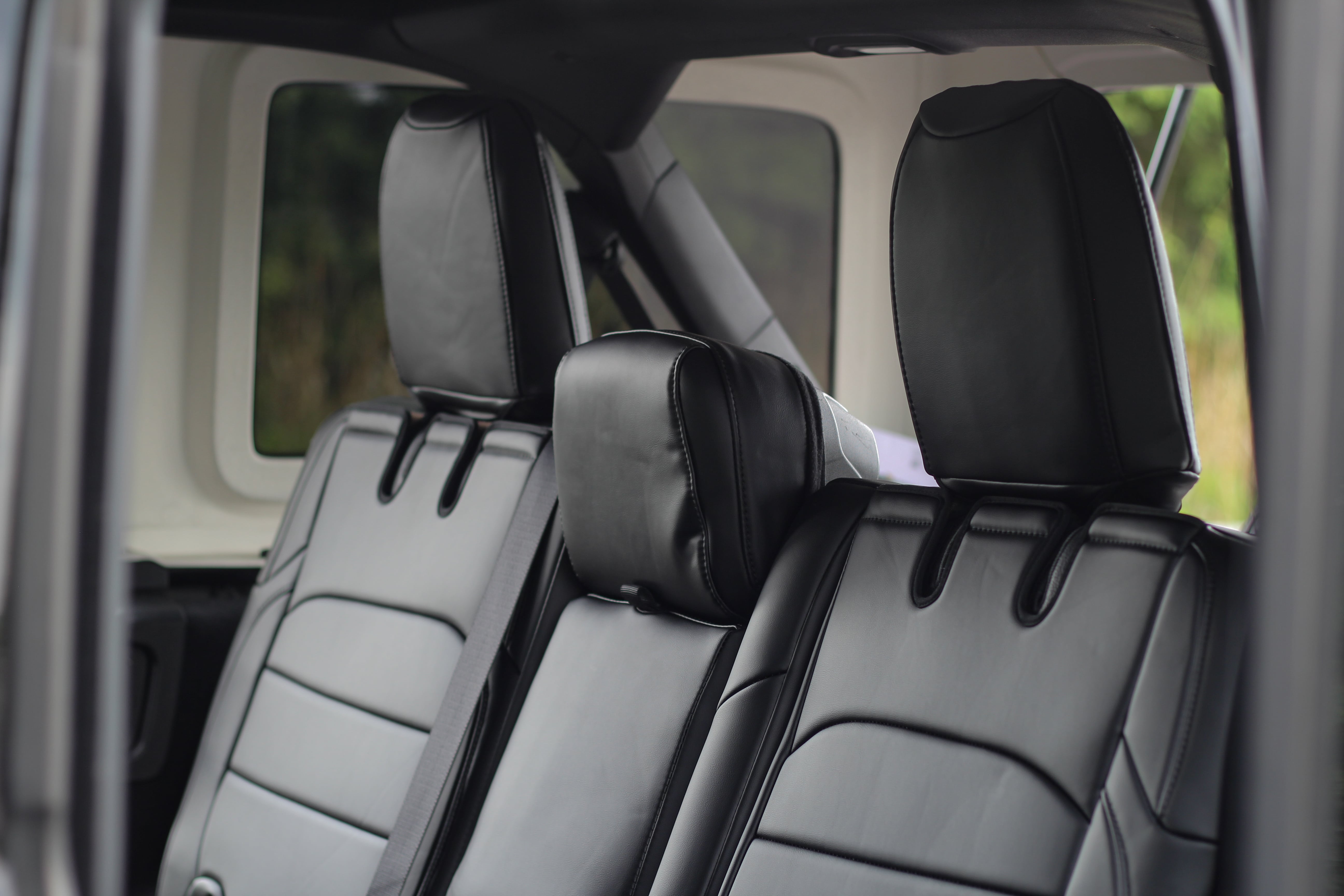 Black Napa Leather Seat Covers Jeep Wrangler JLU