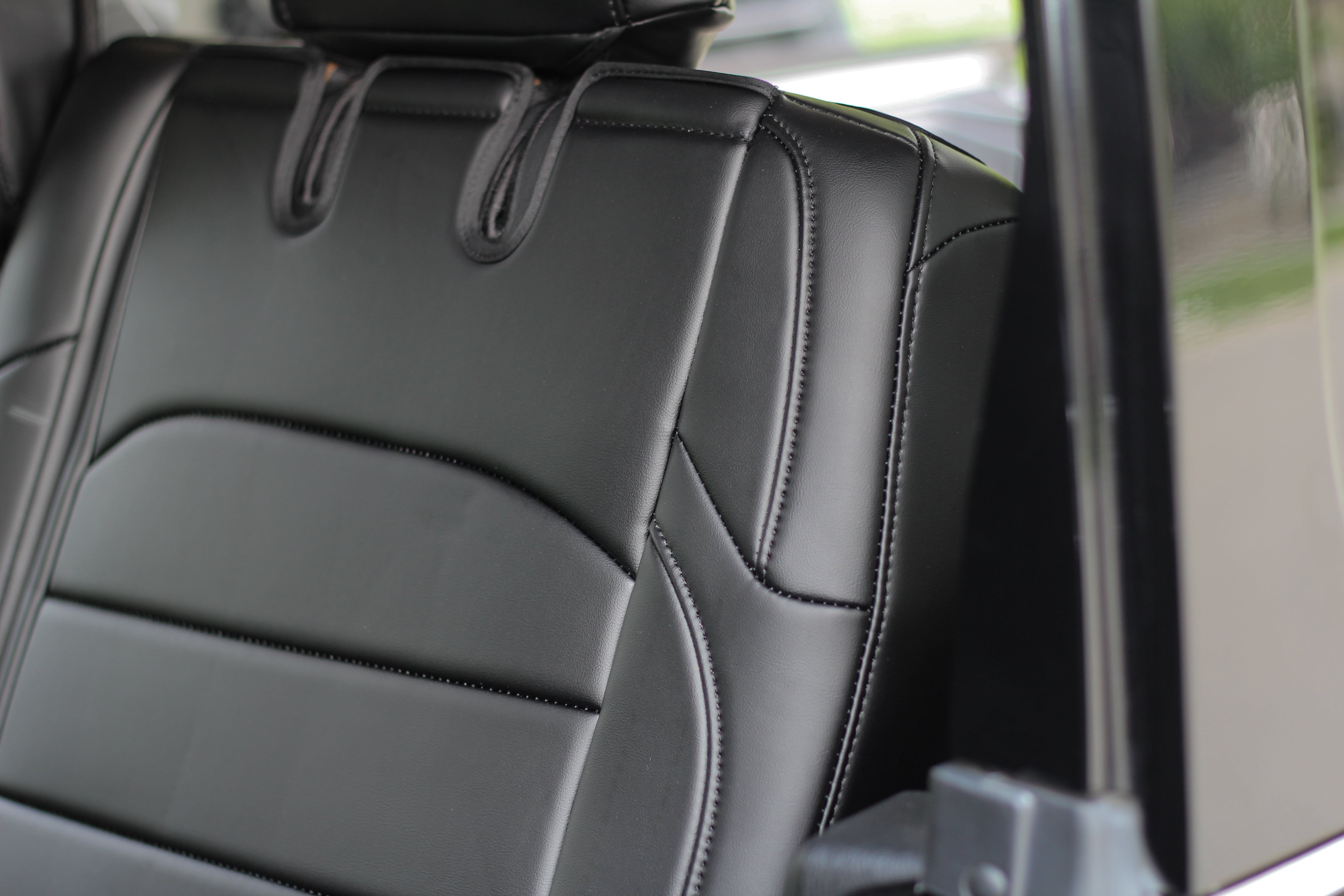 Black Napa Leather Seat Covers Jeep Wrangler JLU