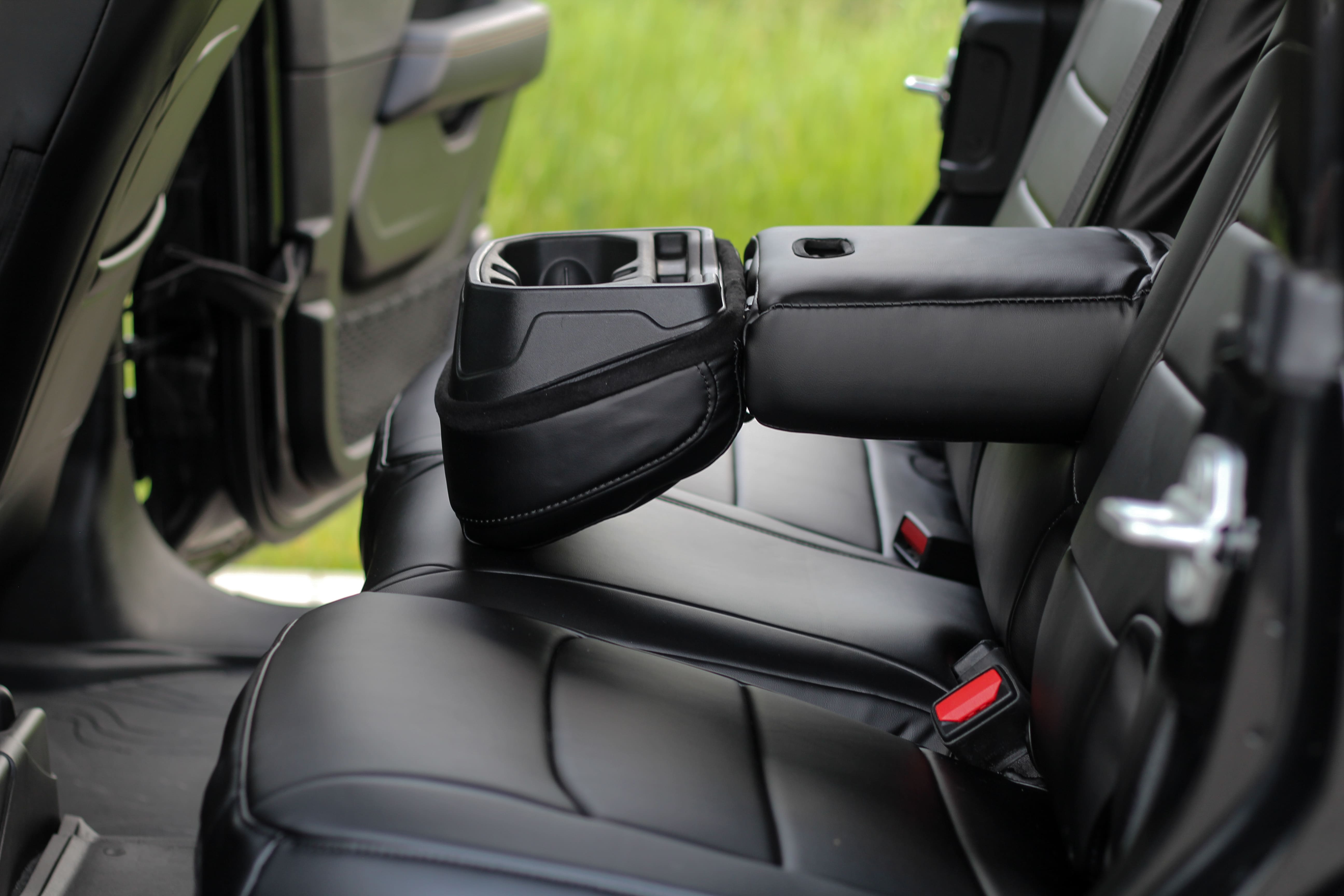 Black Napa Leather Seat Covers Jeep Wrangler JLU