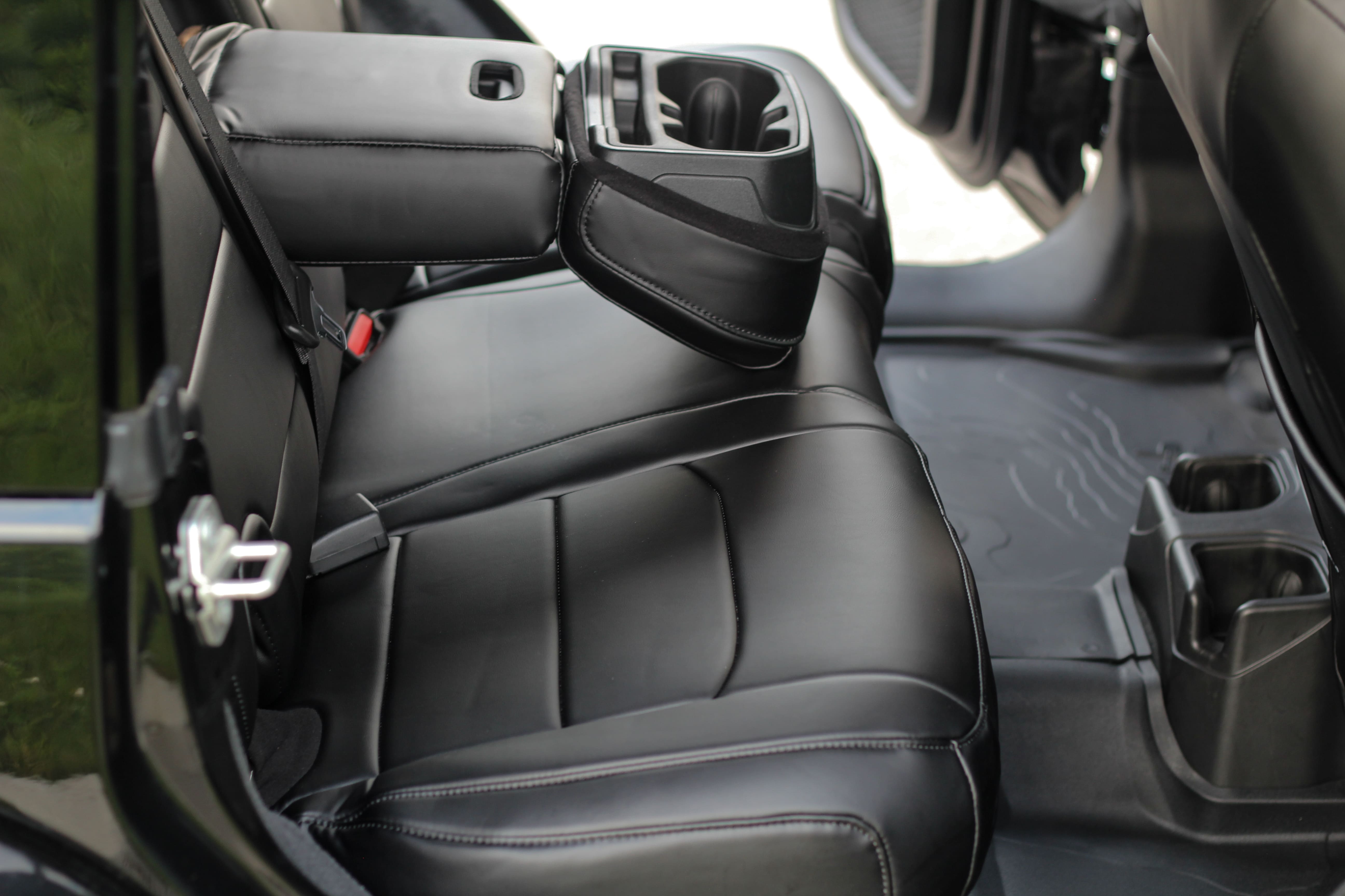 Black Napa Leather Seat Covers Jeep Wrangler JLU