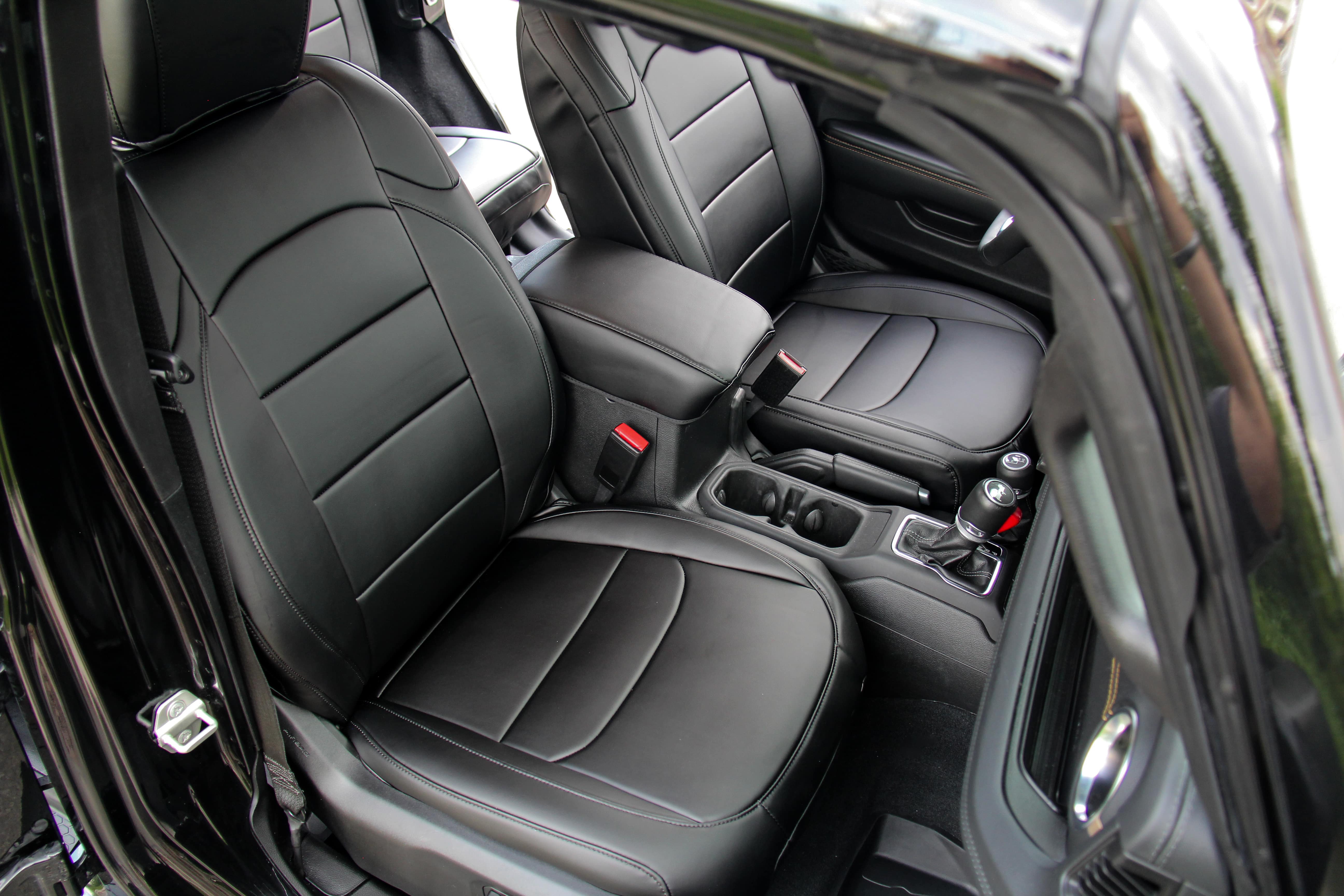 Black Nappa Leather Seat Covers Jeep Wrangler 4-Door