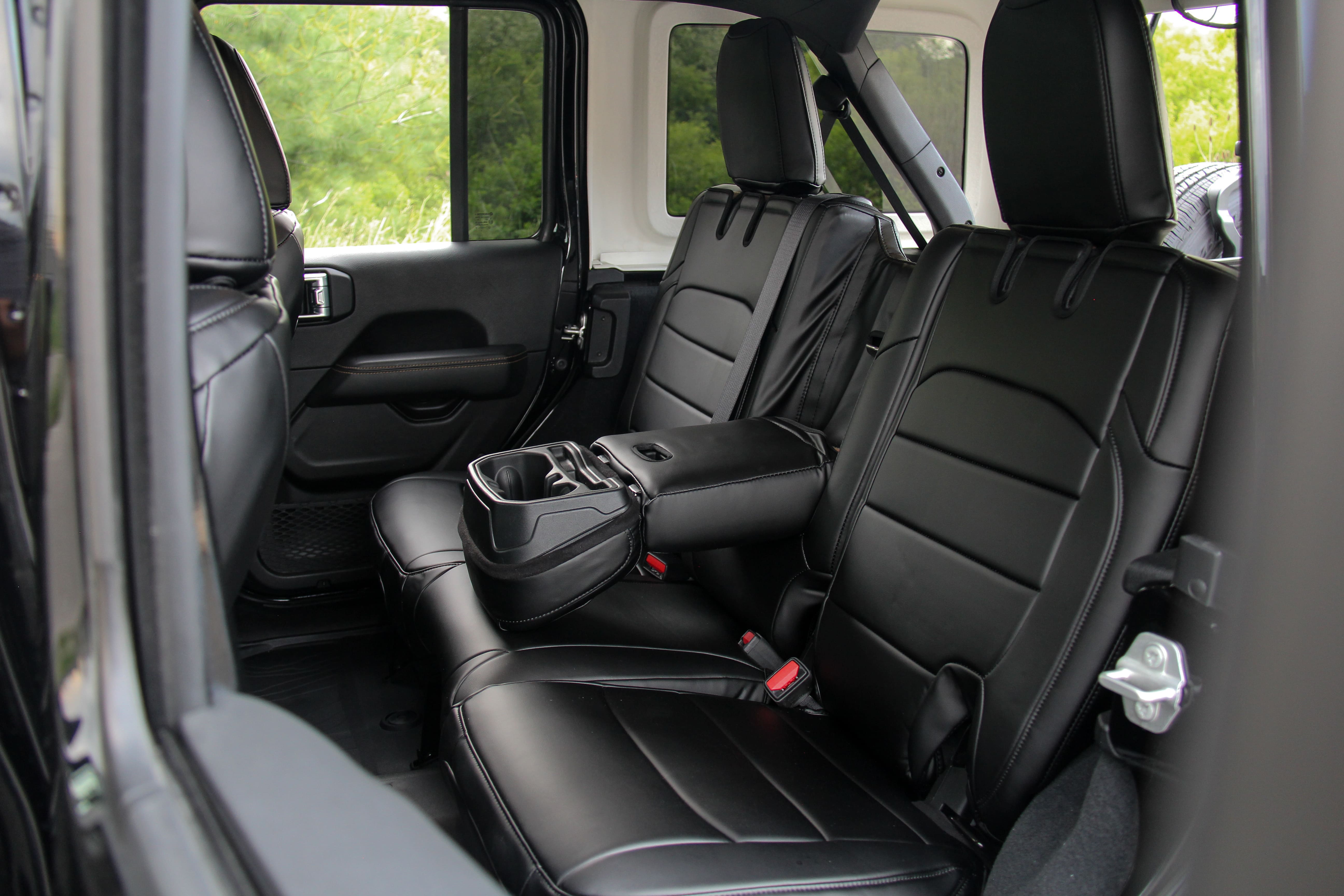 Black Napa Leather Seat Covers Jeep Wrangler JLU