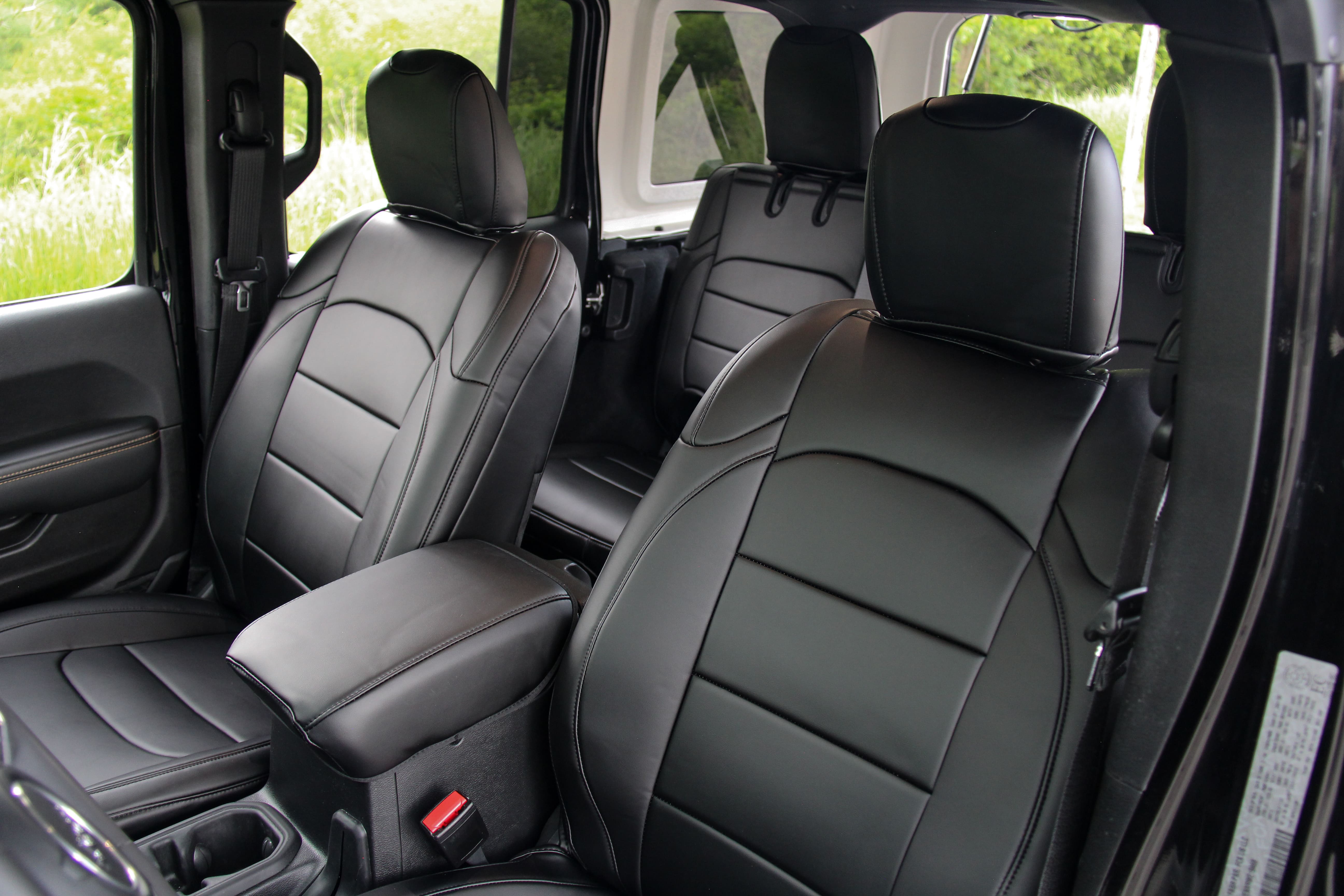 Black Napa Leather Seat Covers Jeep Wrangler JLU
