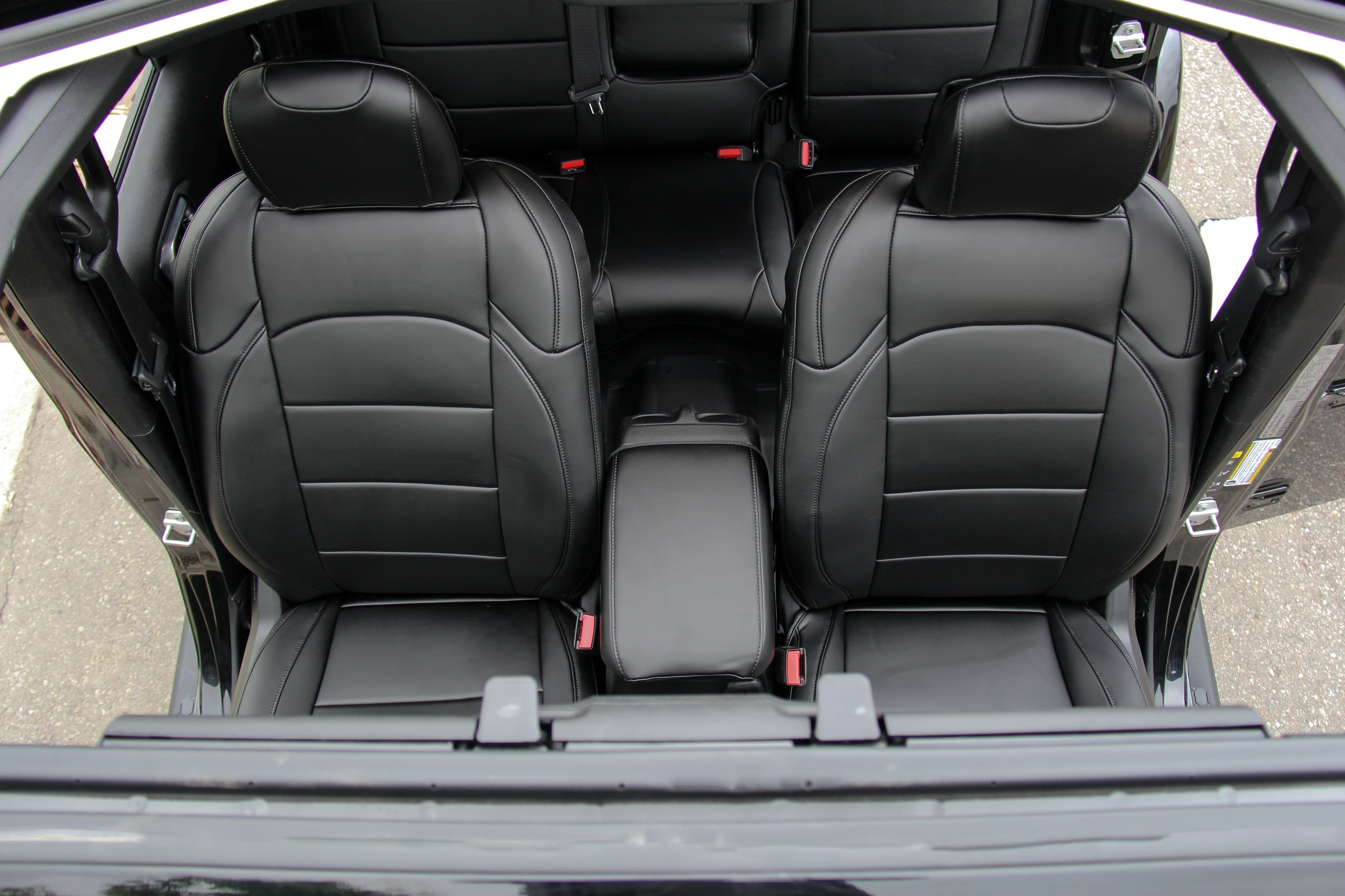 Black Napa Leather Seat Covers Jeep Wrangler JLU