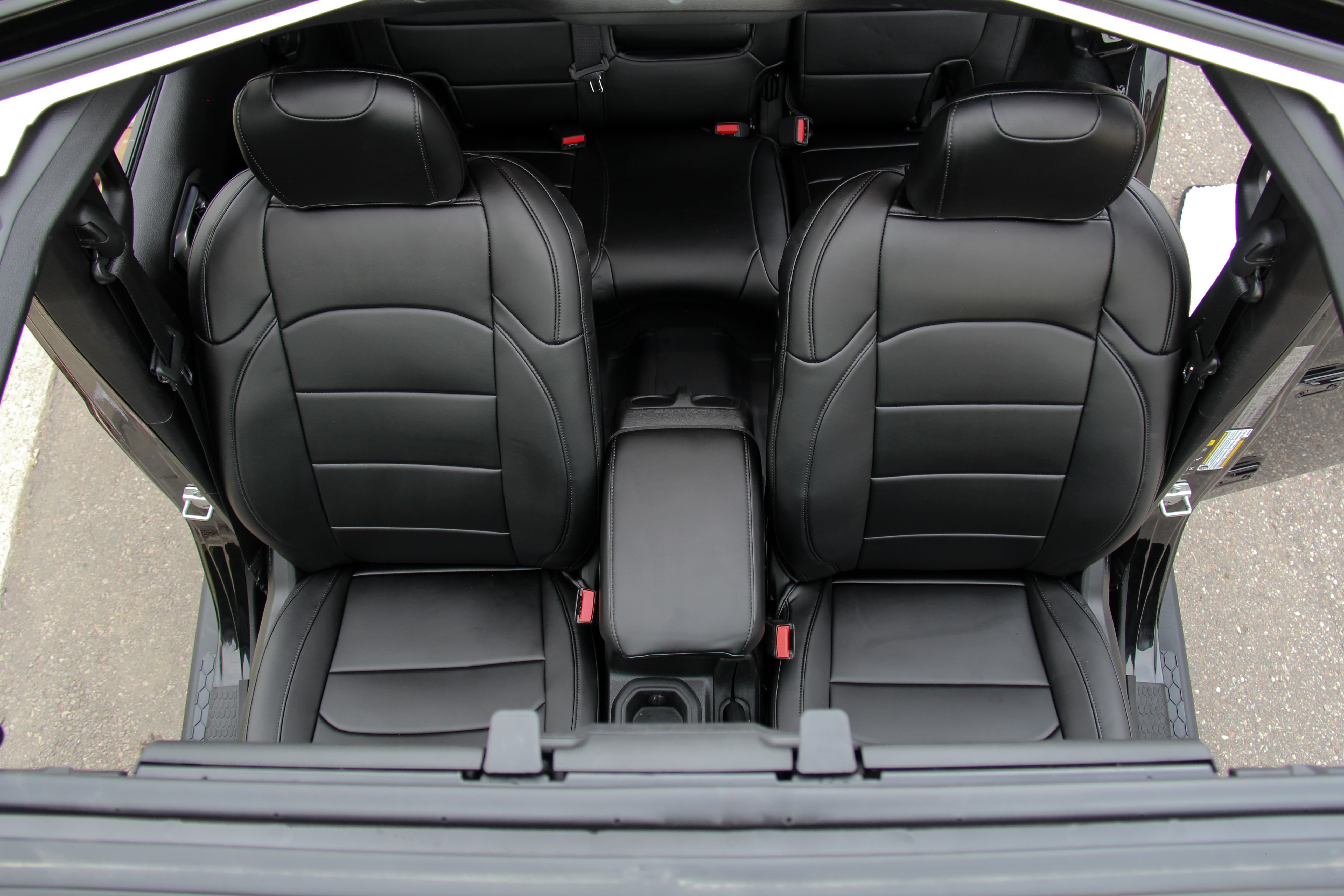 Black Napa Leather Seat Covers Jeep Wrangler JLU