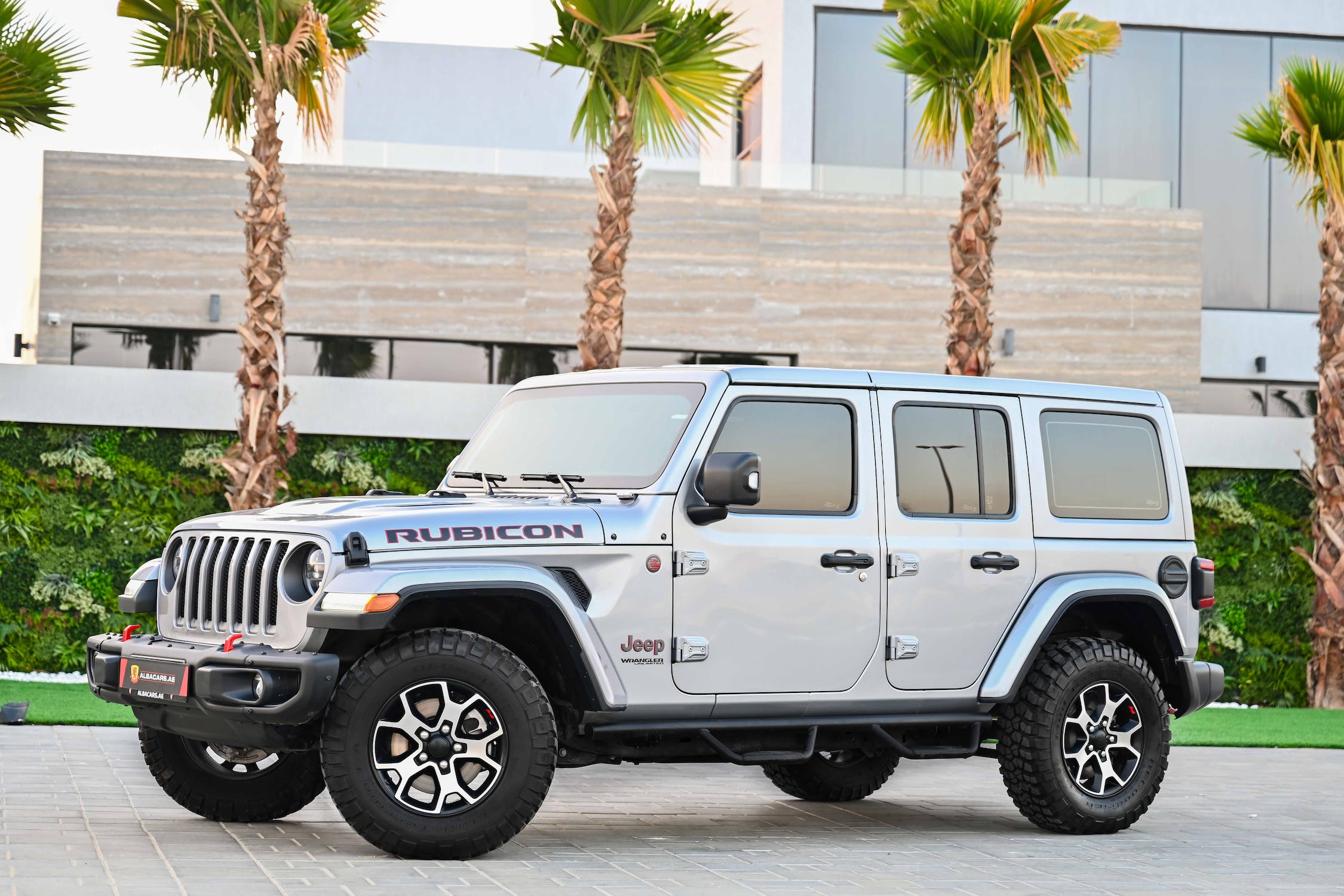 Jeep Wrangler wrapped in Gloss Silver