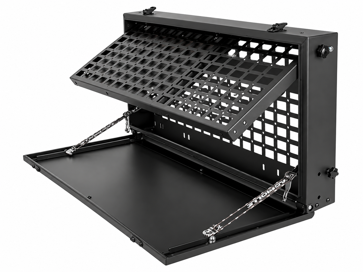 Jeep Wrangler JK & JL Tailgate Storage Box with Fold-Down Table