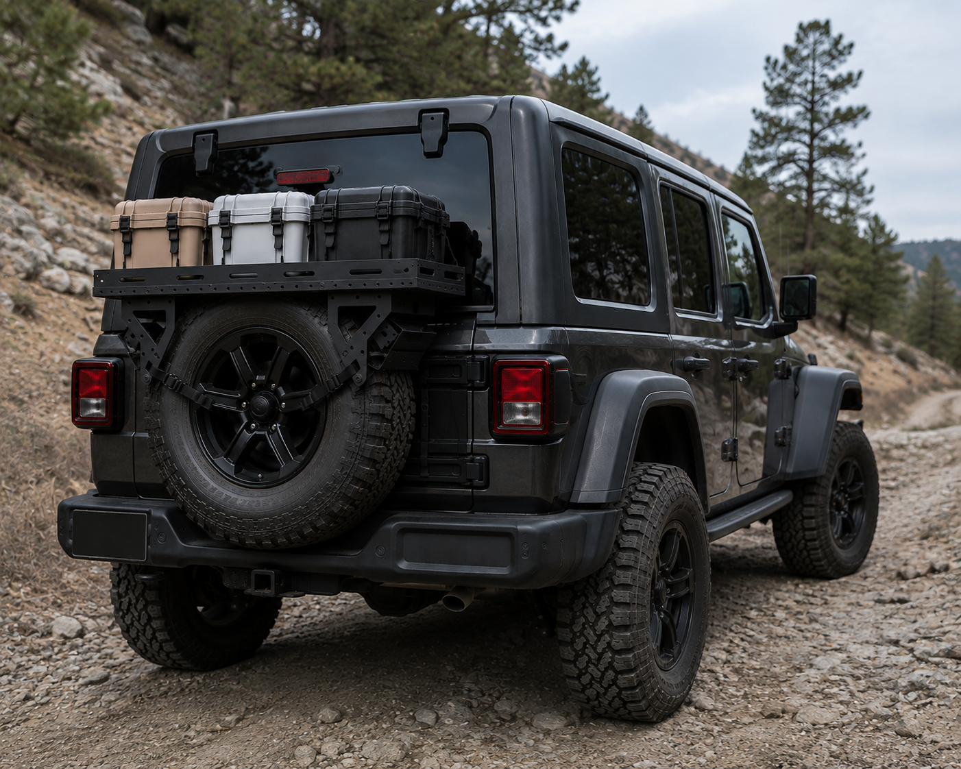 Jeep Wrangler Heavy-Duty Spare Tire Cargo Basket