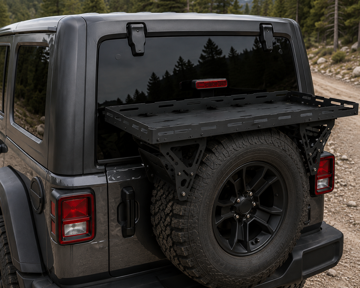 Jeep Wrangler Heavy-Duty Spare Tire Cargo Basket
