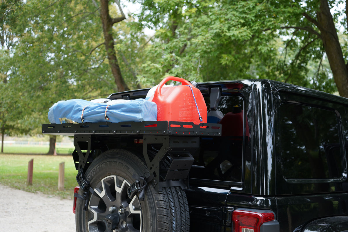 Jeep Wrangler Spare Tire Cargo Rack