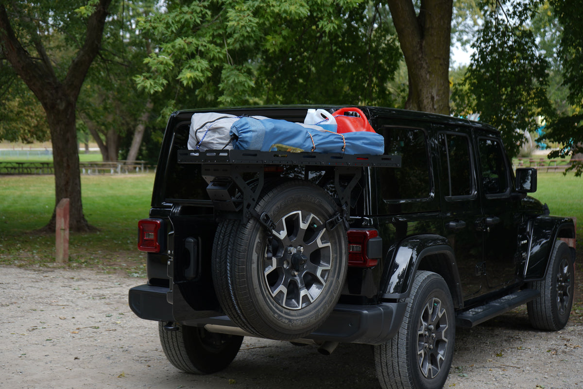 Jeep Wrangler Spare Tire Cargo Rack