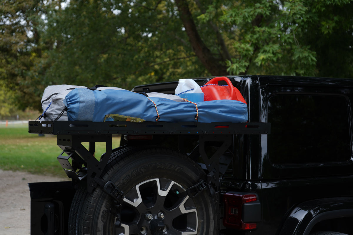 Jeep Wrangler Spare Tire Cargo Rack