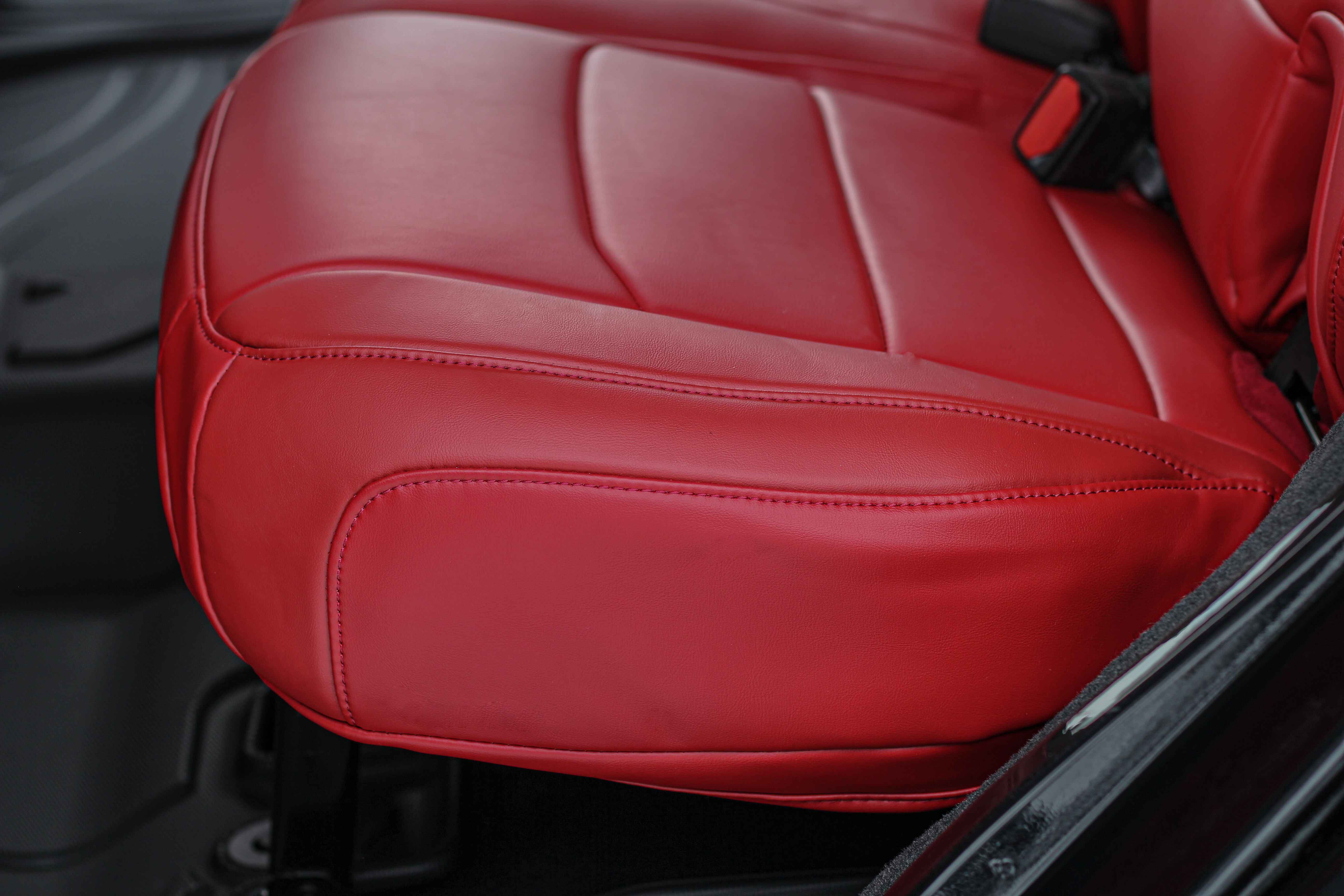 Red Napa Leather Seat Covers Jeep Wrangler JLU