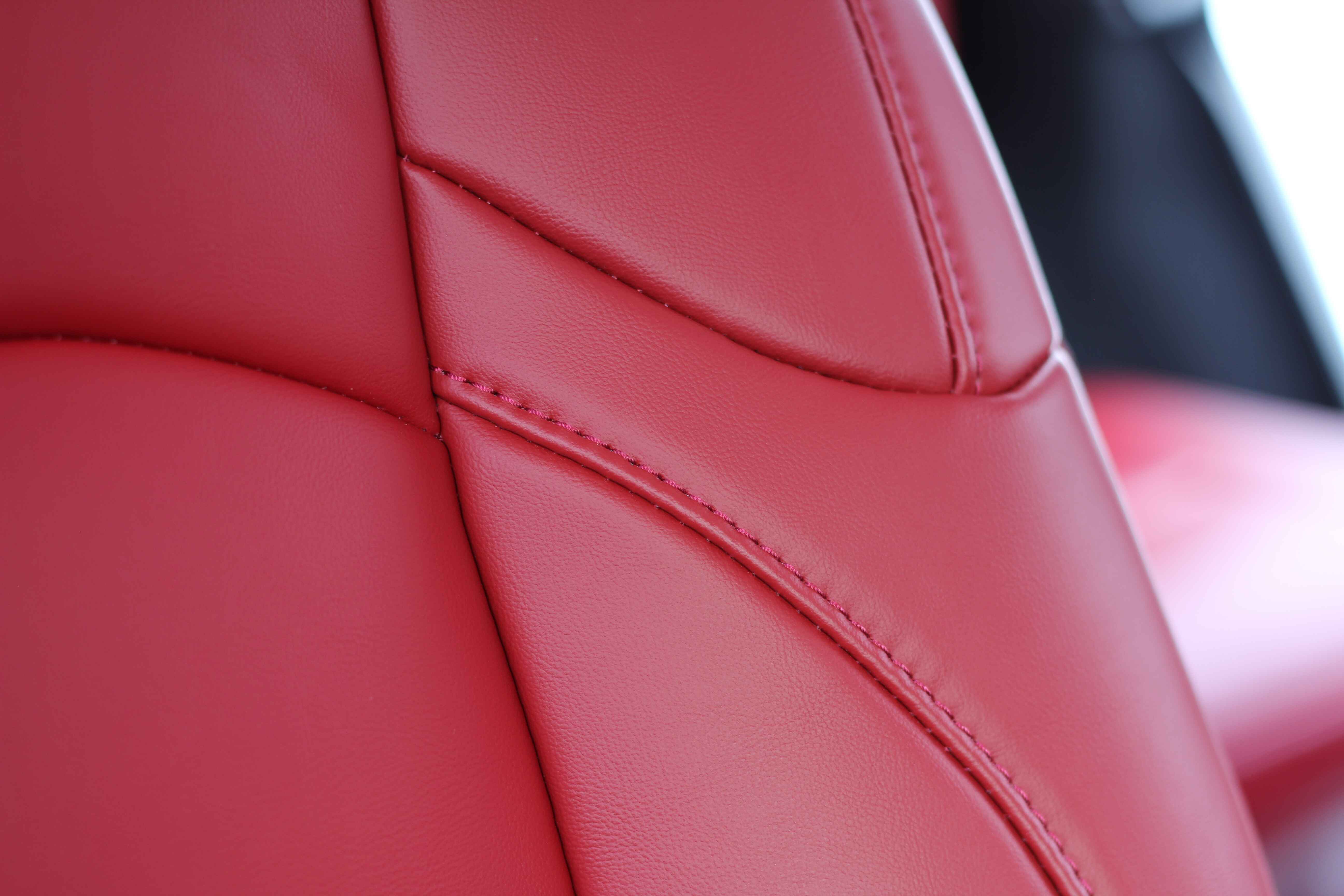 Red Napa Leather Seat Covers Jeep Wrangler JLU