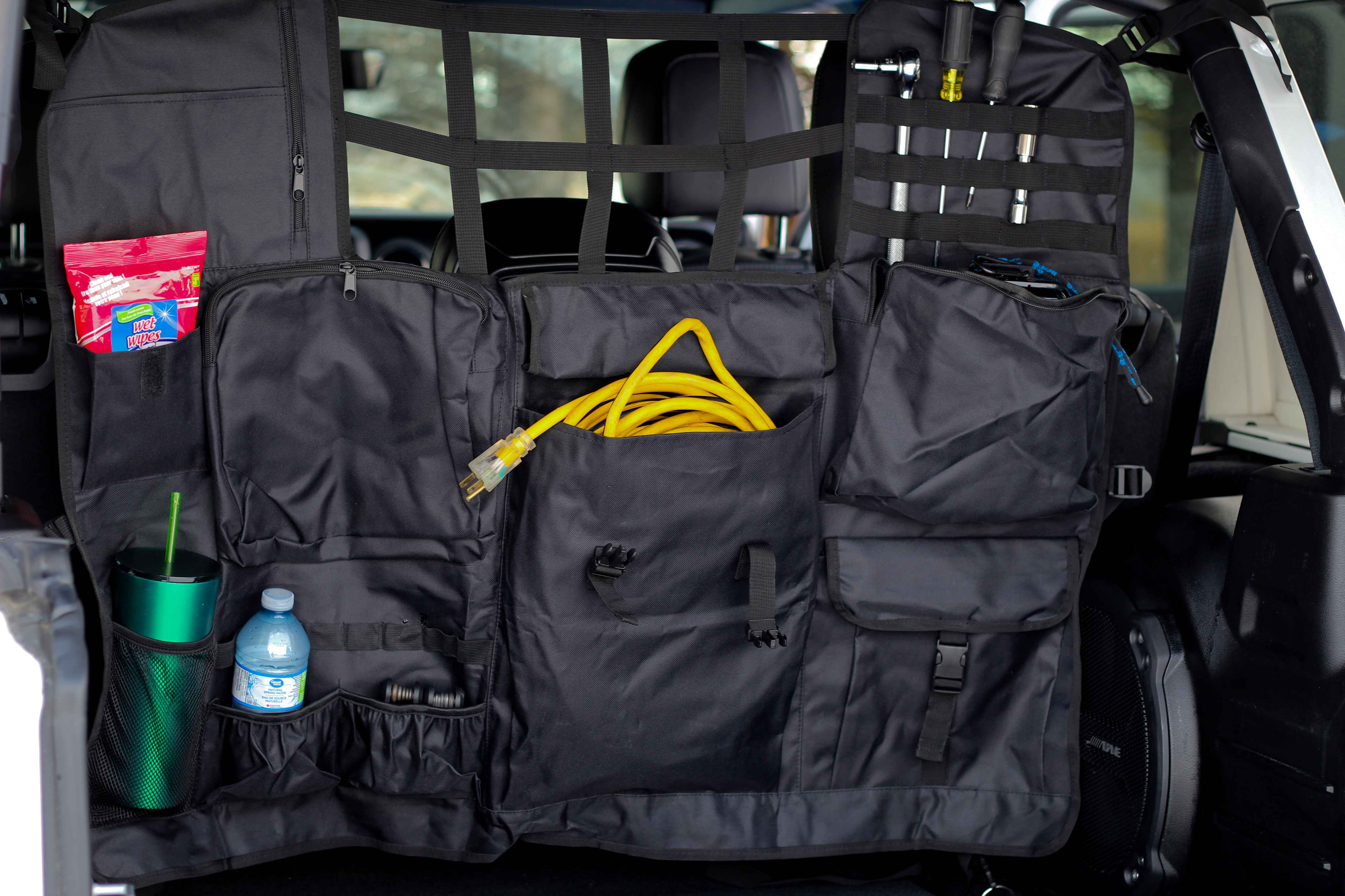 Rear Trunk Storage Bag Organizer For Jeep Wrangler JK JL 2007+ | Black