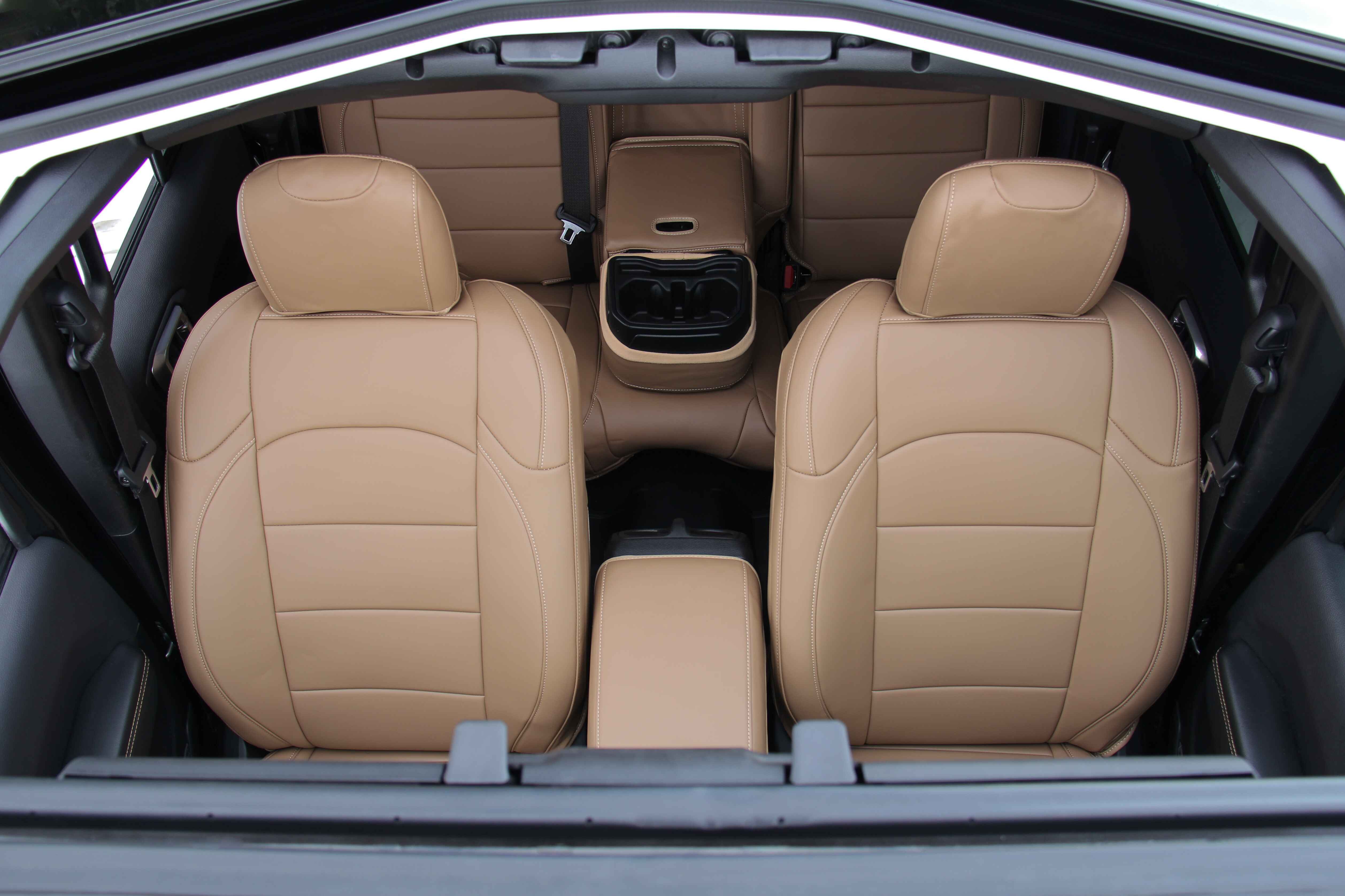 Beige Napa Leather Seat Covers JLU