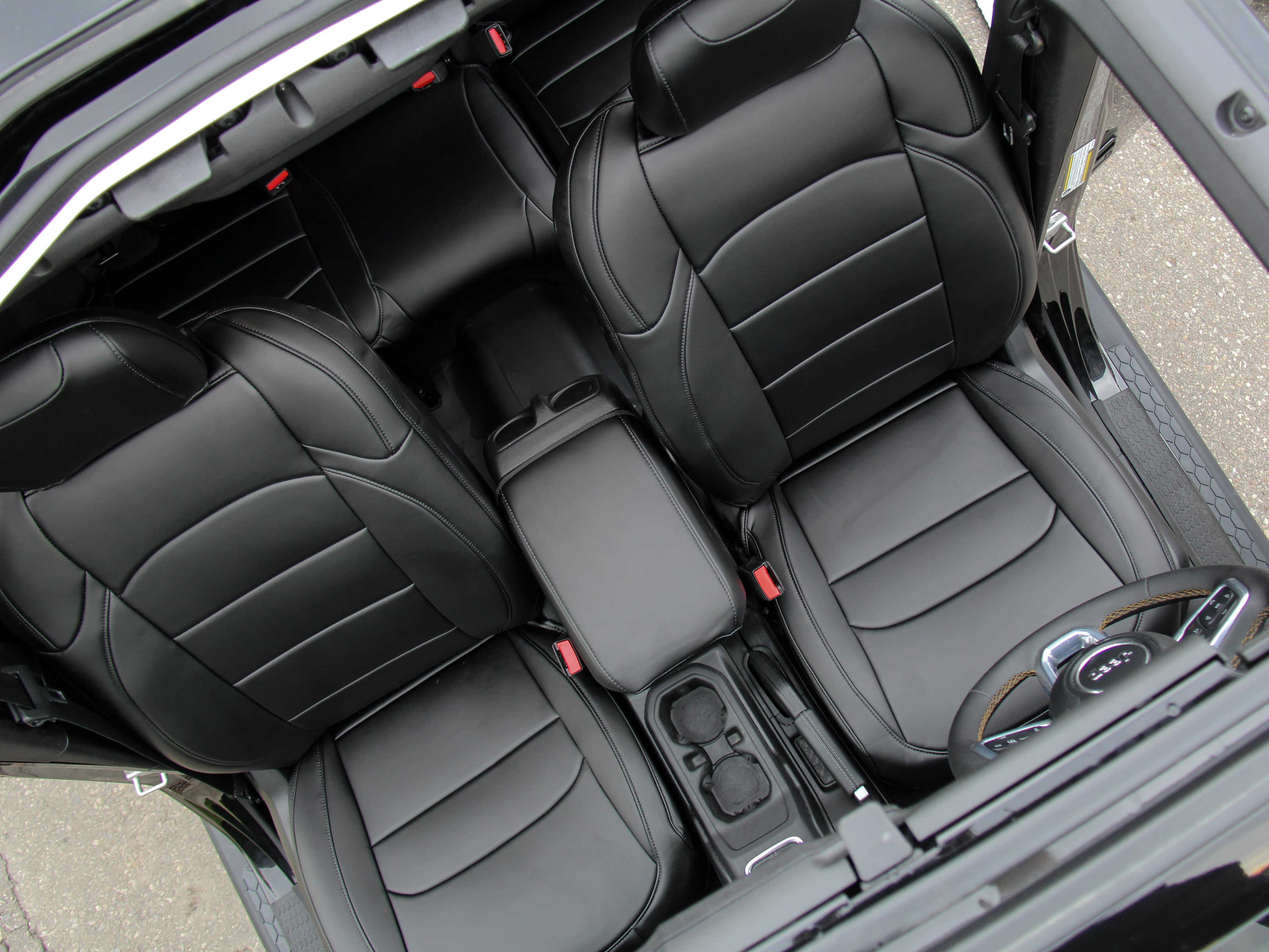 Black Nappa Leather Seat Covers Jeep Wrangler 4-Door